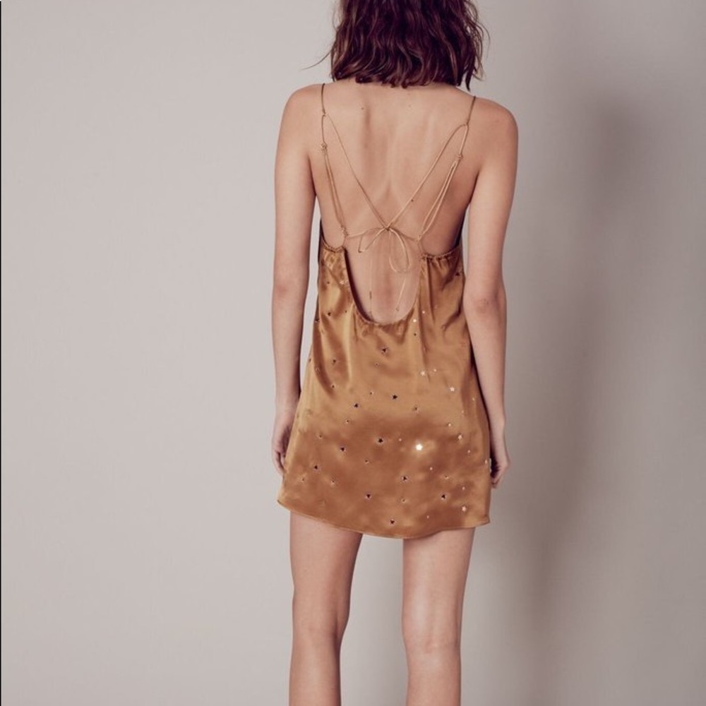 * MOVING SALE* 
For Love & Lemons Olive Twinkle Slip Dress - Picture 2 of 6